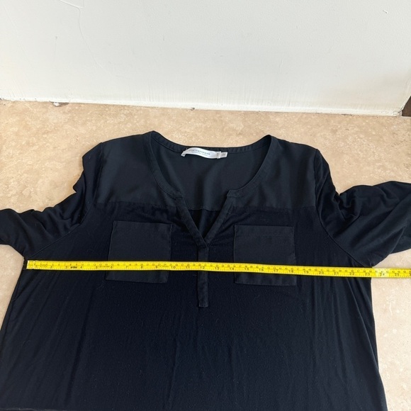 Contemporaine Black 3/4 Sleeve Front Pockets Pullover Blouse Womens Size XXL - Picture 8 of 13
